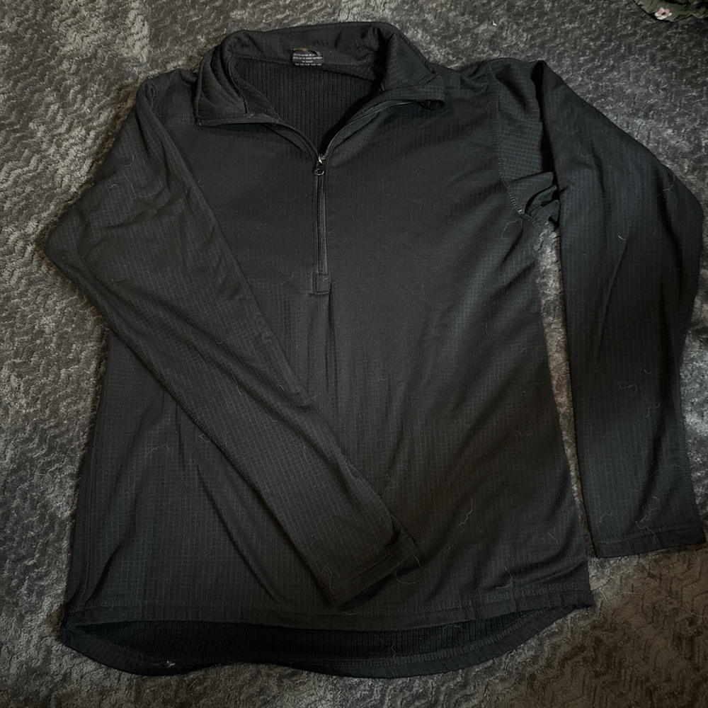 Black Quarter-Zip Men's Jacket